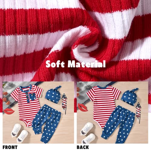 Aalizzwell Newborn Baby Boys 4th of July Clothes 1st Independence Day Outfit American Flag Clothing NB USA Patriotic Stars Stripes from 