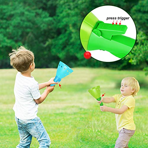 Outdoor Indoor Game Activities for Kids, Pop-Pass-Catch Ball Game with 4 Catch Launcher Baskets and 6 Balls, Valentines Day Gifts Birthday Party Favors Beach Toys for Kids Age 5 6 7 8 9 10+ and Adults from Lydaz