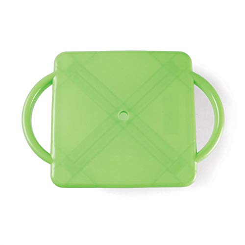 hand2mind Green Indoor Scooter Board with Safety Handles for Kids Ages 6-12, Plastic Floor Scooter Board with Rollers, Physical Education for Home, Homeschool Supplies (Pack of 1) by ETA hand2mind