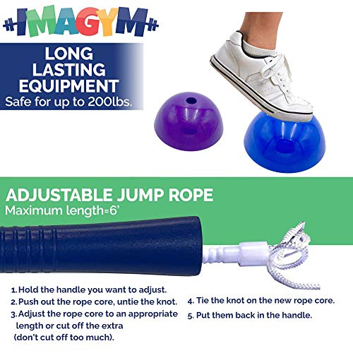 Imagym Obstacle Course For Kids - Ninja Warrior Ring Toss - Bean Bag Toss - Stepping Stones for Kids, Carnival Games, Recess Toy - Indoor Play Equipment for Kids - Playground Toys, Jump Ropes for Kids from Imagym