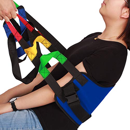 Kangwell Patient Lift Belt Assistance Belt with 5 Colors Handles(73Inch), Non-Slip Transfer Belt, for Medical Lifting Assistance, Gait Belts for Physical Therapy (Blue) from CQ