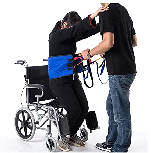Kangwell Patient Lift Belt Assistance Belt with 5 Colors Handles(73Inch), Non-Slip Transfer Belt, for Medical Lifting Assistance, Gait Belts for Physical Therapy (Blue) from CQ