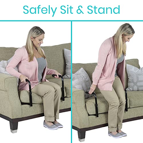 Vive Stand Assist - Mobility Standing Aid Rail for Couch, Chair - Assistance Handle for Patients, Elderly, Seniors and Disabled - Safety Grab Bar for Sitting, Sofa, Home - Adjustable, Portable Device by Vive Health