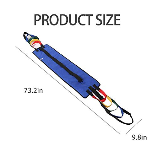 Kangwell Patient Lift Belt Assistance Belt with 5 Colors Handles(73Inch), Non-Slip Transfer Belt, for Medical Lifting Assistance, Gait Belts for Physical Therapy (Blue) from CQ