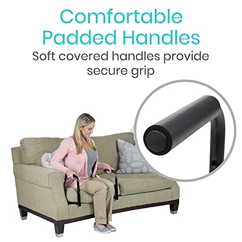 Vive Stand Assist - Mobility Standing Aid Rail for Couch, Chair - Assistance Handle for Patients, Elderly, Seniors and Disabled - Safety Grab Bar for Sitting, Sofa, Home - Adjustable, Portable Device by Vive Health