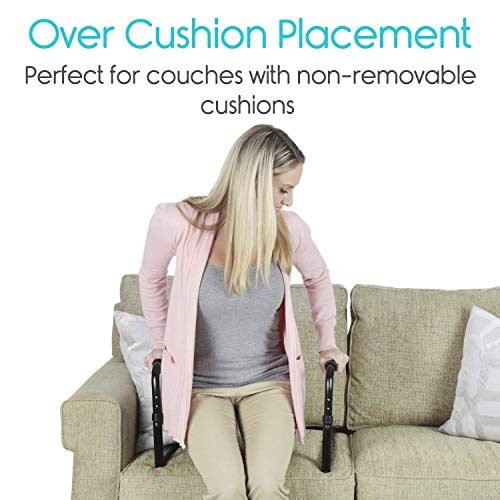Vive Stand Assist - Mobility Standing Aid Rail for Couch, Chair - Assistance Handle for Patients, Elderly, Seniors and Disabled - Safety Grab Bar for Sitting, Sofa, Home - Adjustable, Portable Device by Vive Health