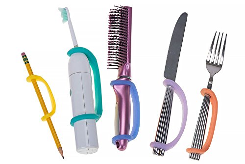 EazyHold Silicone Adaptive Aid for Individuals with Limited Hand Function, Cerebral Palsy, Stroke, Tremors.EazyHold Silicone Adaptive Aid (Youth to Adult-5 Pack) by EazyHold