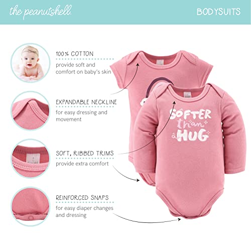 The Peanutshell Newborn Clothes & Accessories Set - 23 Piece Baby Girl Layette Gift Set - Fits Newborn to 3 Months - Rainbow & Safari, Pink from Farallon Brands