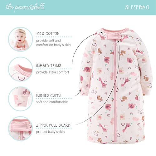 The Peanutshell Newborn Clothes & Accessories Set - 23 Piece Baby Girl Layette Gift Set - Fits Newborn to 3 Months - Rainbow & Safari, Pink from Farallon Brands