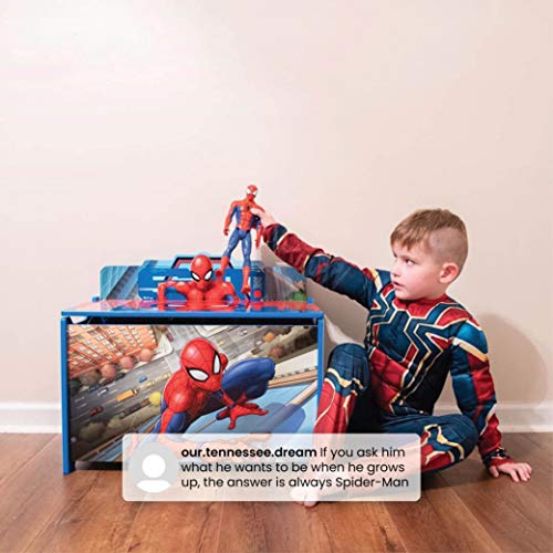 Delta Children Deluxe Toy Box, Spider-Man by AmazonUs/DEMQX