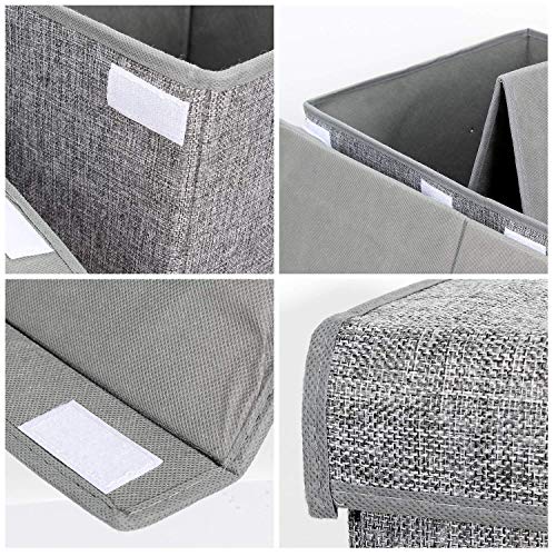 Large Toy Box Chest Storage with Flip-Top Lid, Collapsible Kids Storage Boxes Container Bins for Childrens Toys, Playroom Organizers, 25"x13" x16" (Linen Gray) from popoly