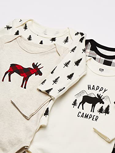 Hudson Baby Baby Cotton Long-Sleeve Bodysuits, Moose 5-Pack, 3-6 Months from Hudson Baby