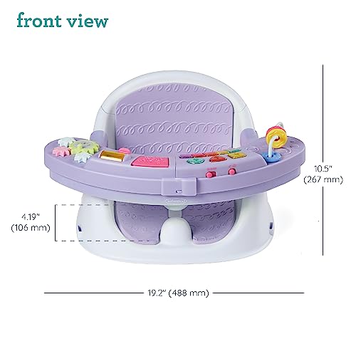 Infantino Music & Lights 3-in-1 Discovery Seat and Booster for girls - Convertible booster, infant activity seat and feeding chair with electronic piano for sensory exploration for babies and toddlers from AmazonUs/INFCT