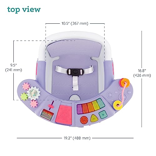 Infantino Music & Lights 3-in-1 Discovery Seat and Booster for girls - Convertible booster, infant activity seat and feeding chair with electronic piano for sensory exploration for babies and toddlers from AmazonUs/INFCT