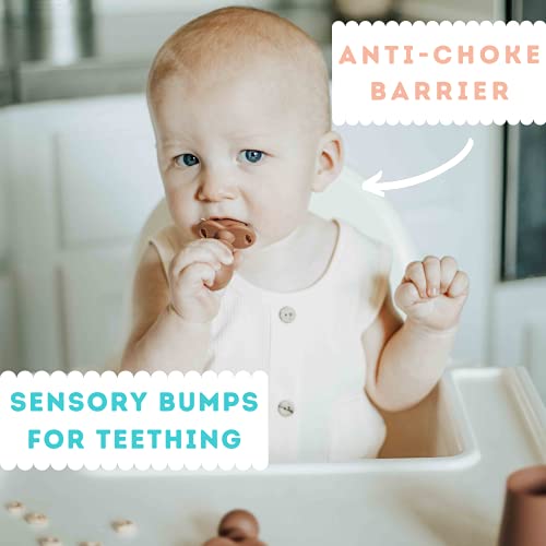 Tooshka Silicone Baby Utensils & Tiny Cup (Terra Cotta) - Bpa Free - Baby Led Weaning - Baby Spoon, Fork & Training Cup for 6 Months+ Anti-Choke Baby Feeding Supplies from ANRC Goods Factories