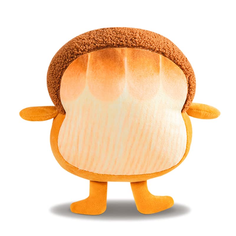 PLAYNICS Toast Bread Stuffed Plush Toy,Small Hugging Food Chubby Sleep Sliced Stuffed Soft Sofa Cushion,Gift for Kids Children Adults Room Decor (Brown Printing, 9.8 inches) by yangzhoudakailiguojimaoyiyouxiangongsi