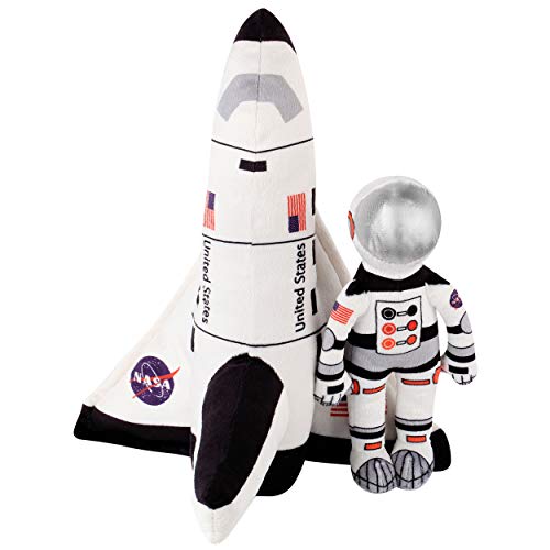 10â Stuffed Space Shuttle and Astronaut Soft and Cuddly Plush Toy for Kids âBirthday Gift for Boys Girls, Toddlers Pretend Role Play by Dazmers