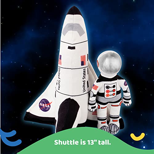 10â Stuffed Space Shuttle and Astronaut Soft and Cuddly Plush Toy for Kids âBirthday Gift for Boys Girls, Toddlers Pretend Role Play by Dazmers