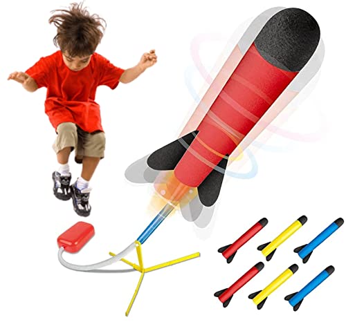 Play22 Toy Rocket Launcher - Jump Rocket Set Includes 6 Rockets - Play Rocket Soars Up to 100 Feet - Missile Launcher Best Gift for Boys and Girls - Air Rocket Great for Outdoor Play - Original by Play22