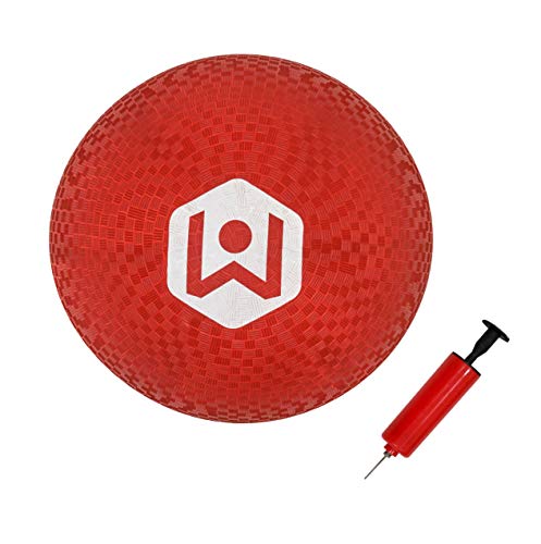 Wicked Big Sports 4 Square Game with Court Lines for Outdoor Play in The Backyard, Beach, Park, Fun for All, red (1925) from Wicked Big Sports