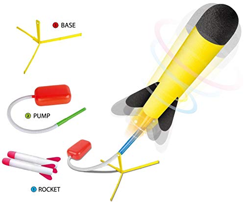 Play22 Toy Rocket Launcher - Jump Rocket Set Includes 6 Rockets - Play Rocket Soars Up to 100 Feet - Missile Launcher Best Gift for Boys and Girls - Air Rocket Great for Outdoor Play - Original by Play22