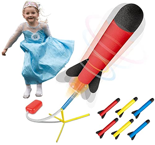 Play22 Toy Rocket Launcher - Jump Rocket Set Includes 6 Rockets - Play Rocket Soars Up to 100 Feet - Missile Launcher Best Gift for Boys and Girls - Air Rocket Great for Outdoor Play - Original by Play22