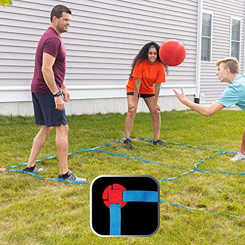 Wicked Big Sports 4 Square Game with Court Lines for Outdoor Play in The Backyard, Beach, Park, Fun for All, red (1925) from Wicked Big Sports