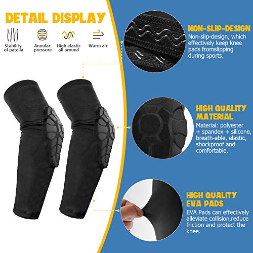 AceList Kids/Youth 5-15 Years Sports Honeycomb Compression Knee Pad Elbow Pads Guards Protective Gear for Basketball, Baseball, Football, Volleyball, Wrestling, Cycling. from Gzero