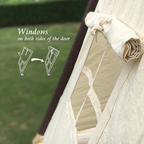 Lavievert Indian Canvas Teepee Children Playhouse Kids Play Tent for Indoor or Outdoor Play â Come with A Water Resistant Bottom Mat from Lavievert