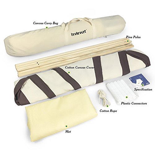 Lavievert Indian Canvas Teepee Children Playhouse Kids Play Tent for Indoor or Outdoor Play â Come with A Water Resistant Bottom Mat from Lavievert