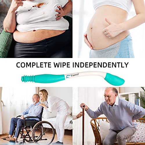 Fanwer Bottom Buddy Toilet Aids for Motion Assistance Long Reach Comfort Wiper Extends Your Reach Over 15" Grips Toilet Paper or Pre-Moistened Wipes from Fanwer