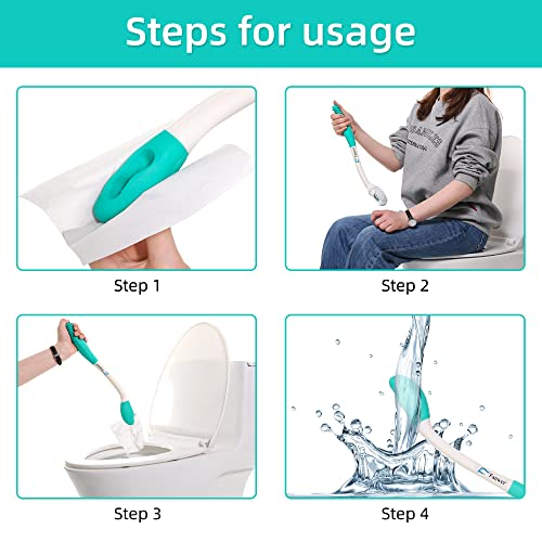 Fanwer Bottom Buddy Toilet Aids for Motion Assistance Long Reach Comfort Wiper Extends Your Reach Over 15" Grips Toilet Paper or Pre-Moistened Wipes from Fanwer