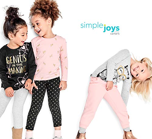 Simple Joys by Carter's Toddler Girls' Graphic Long-Sleeve Tees, Pack of 3, Genius/Horses/Dots, 4T from Carter's Simple Joys - Private Label