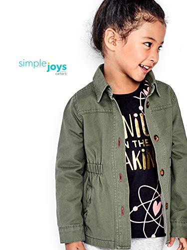 Simple Joys by Carter's Toddler Girls' Graphic Long-Sleeve Tees, Pack of 3, Genius/Horses/Dots, 4T from Carter's Simple Joys - Private Label