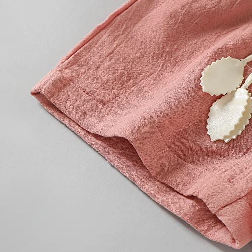 Goodplayer Baby Toddler Girls Summer Shorts Sets Kids Watermelon Letter Print Tops Shorts Outfits Clothes for 1-4 Years Old Pink from 