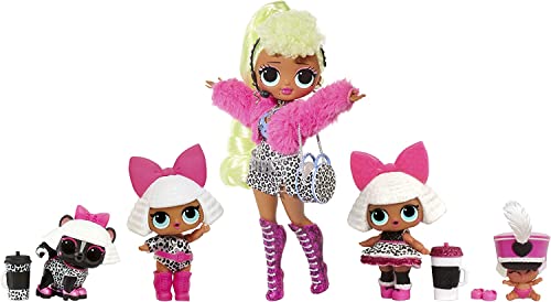 L.O.L. Surprise! OMG Diva Family with 45 Surprises Including (1) Pink Fashion Doll with (4) Collectible Dolls and Accessories Toy Playset, Great for Kids Ages 4 5 6, Amazon Exclusive from MGA ENTERTAINMENT