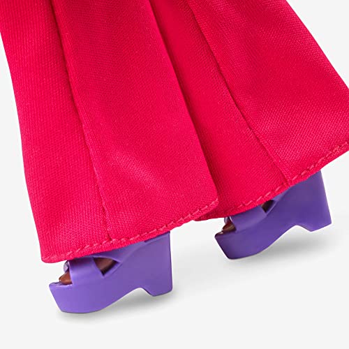 Barbie Looks Doll, Natural Black Hair, Color Block Outfit, Crop Top and Flare Pants, Style and Pose, Fashion Collectibles from Mattel