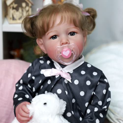 BABESIDE Lifelike Reborn Baby Dolls - 18 Inches Realistic-Newborn Baby Dolls Velvety-Smooth Skin Blue Eyes Girl Handmade Real Life Toddler Baby Girl Dolls for Kids from JIZHI