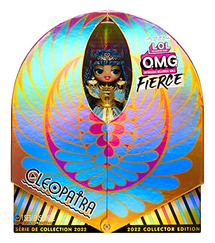 LOL Surprise OMG Fierce Collector Cleopatra Fashion Doll- Limited Edition 11.5" Premium Collector Doll with Luxe Blue & Gold Royal Outfit Accessories, Holiday Toy, Great Gift for Ages 4 5 6+ Years Old from MGA Entertainment