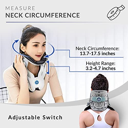 Neck Traction Device by Air Collar - Neck Stretcher - Cervical Traction Device - Neck & Shoulder Pain Relief - Stretcher Collar for Improved Spine Alignment - 2nd Generation by M PAIN MANAGEMENT TECHNOLOGIES