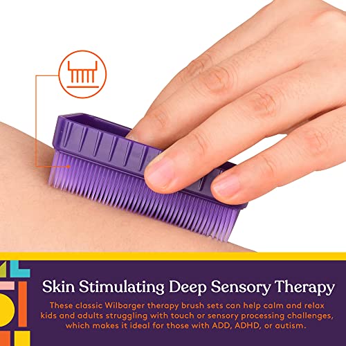 Special Supplies Therapressure Therapy Brush for Occupational and Sensory Brushing, 12 Pack, Stimulating and Calming Tools for Kids and Adults, Soft Flexible Bristles, Latex Free by Special Supplies