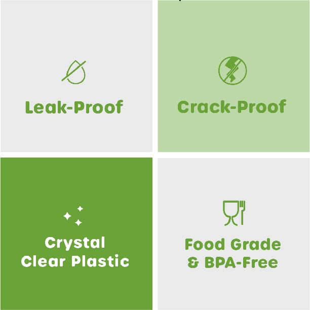 [100 Sets - 2 oz.] Plastic Portion Cups With Lids, Souffle Cups, Jello Shot Cups by 