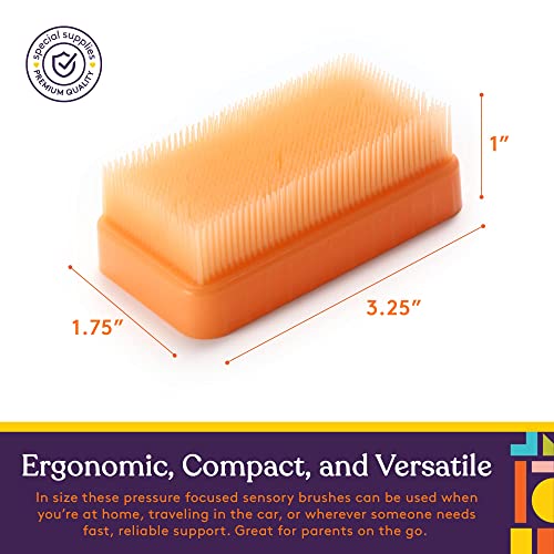 Special Supplies Therapressure Therapy Brush for Occupational and Sensory Brushing, 12 Pack, Stimulating and Calming Tools for Kids and Adults, Soft Flexible Bristles, Latex Free by Special Supplies