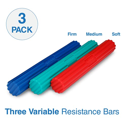 FlintRehab Premium Quality Flex Therapy Bar (3 Pack) - Relieve Tennis & Golfers Elbow Tendonitis Pain - Arm Exercise Wrist & Hand Strength Forearm Grip - 3 Variable Resistance Bars - Injury Recovery by FlintRehab