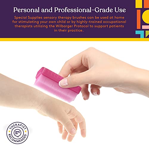 Special Supplies Therapressure Therapy Brush for Occupational and Sensory Brushing, 12 Pack, Stimulating and Calming Tools for Kids and Adults, Soft Flexible Bristles, Latex Free by Special Supplies