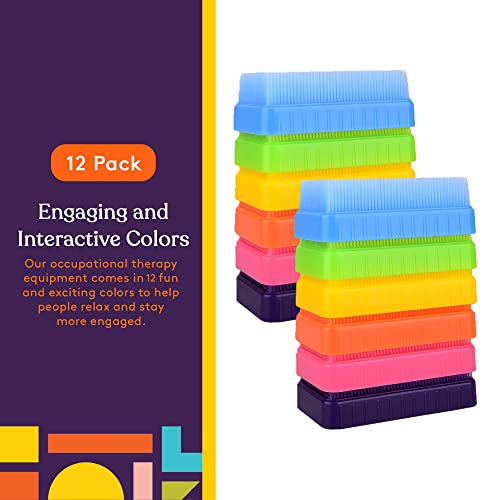 Special Supplies Therapressure Therapy Brush for Occupational and Sensory Brushing, 12 Pack, Stimulating and Calming Tools for Kids and Adults, Soft Flexible Bristles, Latex Free by Special Supplies