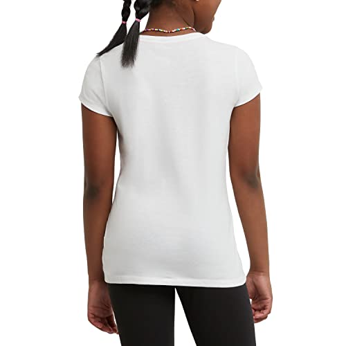 Hanes Little Girls' Jersey Cotton Tee (Pack of 2), White, Large by Hanes Women's Activewear