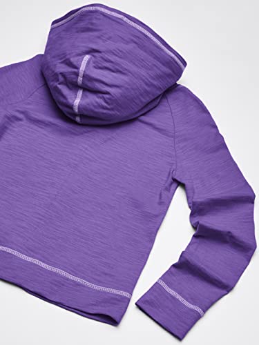 Hanes Little Girls' Slub Jersey Full Zip Jacket, Purple Crush, Large by Hanes Women's Activewear