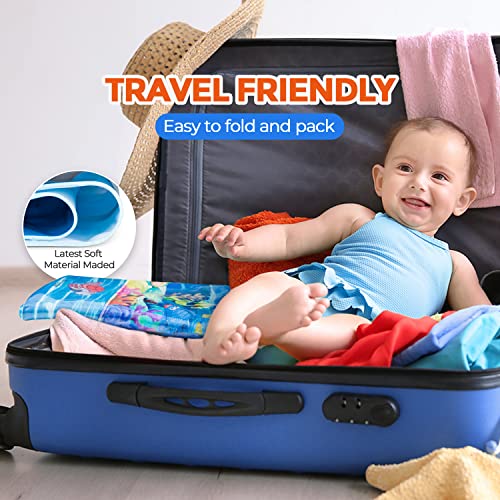 Hitituto Inflatable Tummy Time Mat Premium Baby Water Mat for Infants Toddlers is Neutral Funny Play Activity Center for Stimulation Growth Sensory Development as Baby Girl Boy Pop Toy 3 to 24 Months by Hitituto