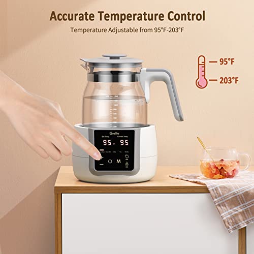 Bottle Warmer,Grelife 10-in-1 Fast Portable Instant Baby Milk Warme with 72H Keep Warm,Accurate Temperature Control,with Defrost, Sterili-zing, Heat Baby Food Jars for Breastmilk,Formula,Tea,Coffee from 